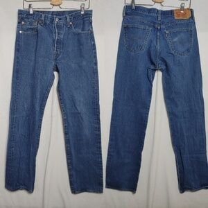 Levi's Men's 501 Original Shrink to Fit Mid Rise Regular Straight Leg Jeans 34